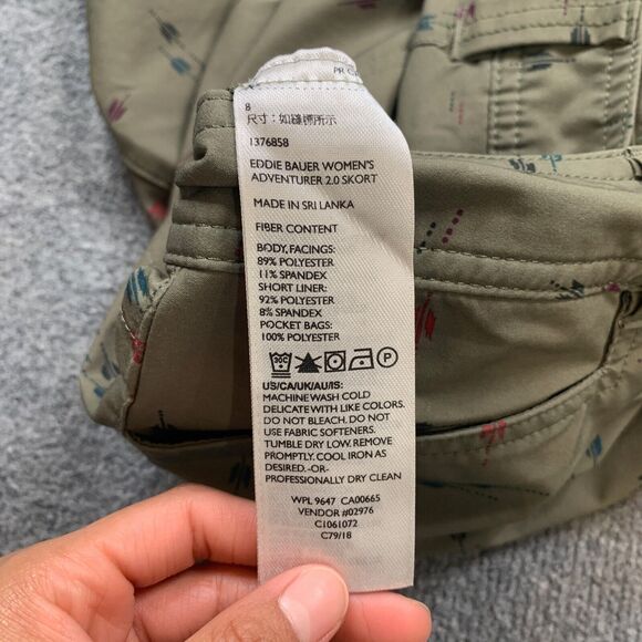 Eddie Bauer Skort Womens 8 Ivy Green Adventurer 2.0 Sport Flexion Inner Shorts - Picture 6 of 12